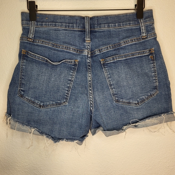 Madewell High-Rise Rough Hem Denim Shorts w Button Fly size 26 - Picture 4 of 12